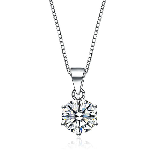 S925 Silver Six-Claw Pendant Fashion Necklace
