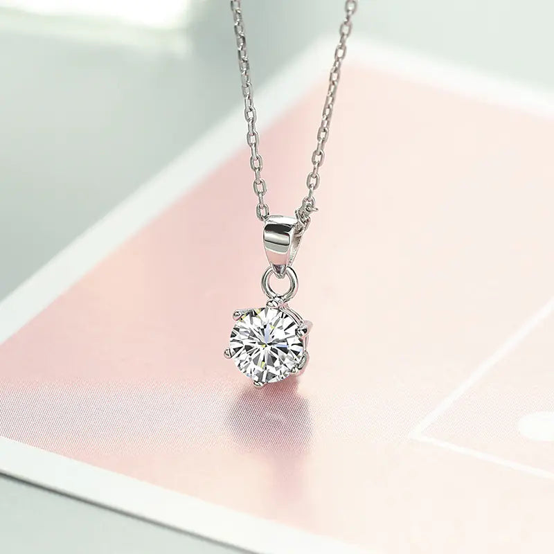 S925 Silver Six-Claw Pendant Fashion Necklace