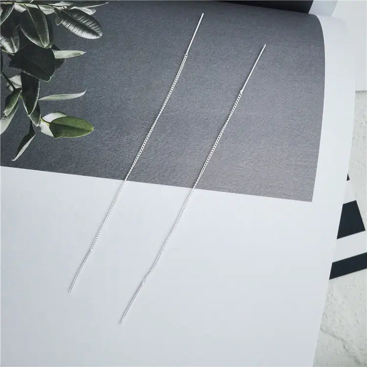 S925 Silver Minimalist Ear Studs and Ear Threads