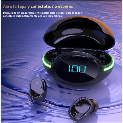 Auriculares TWS Inalámbricos Estéreo con Luz RGB y Resistencia al Agua IPX4