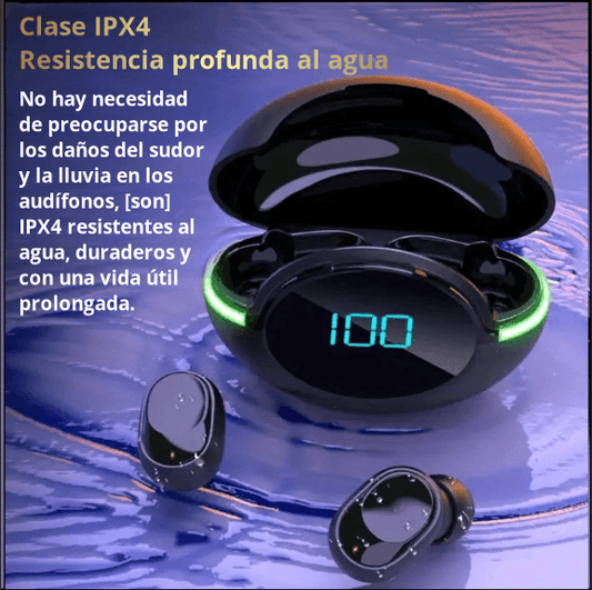 Auriculares TWS Inalámbricos Estéreo con Luz RGB y Resistencia al Agua IPX4